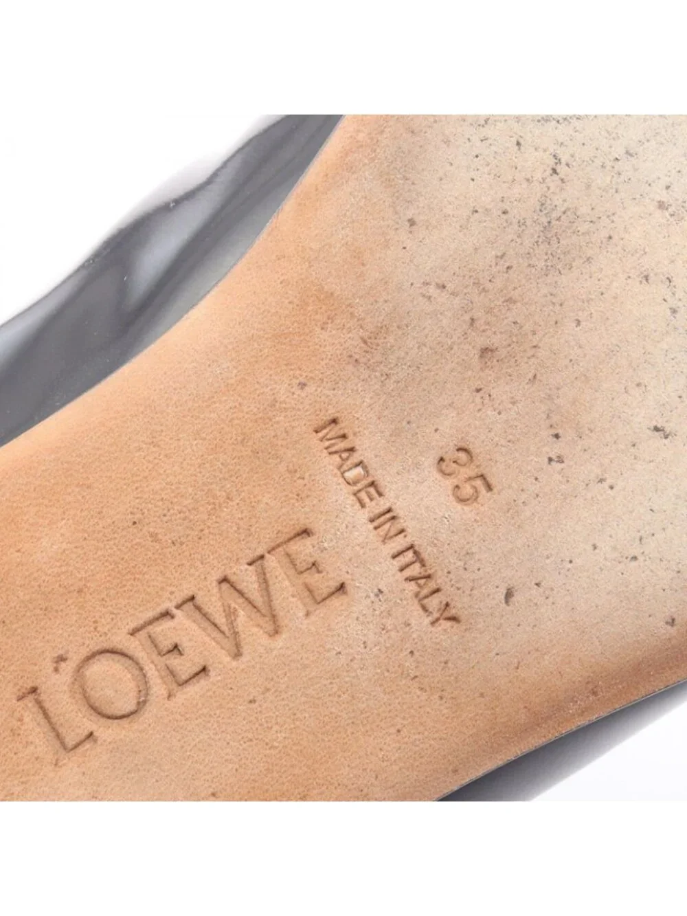 Loewe Puffer Ballerina Ribbon Leather Ballet Shoes
